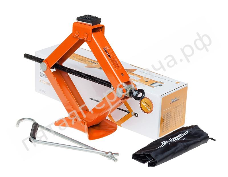 Домкрат ромбический 2т в сумке (MIN - 105 мм, MAX - 400 мм) - AJR02