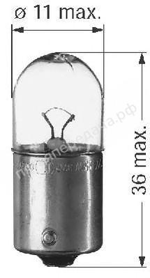 Лампа накаливания, задний гарабитный огонь - 324100