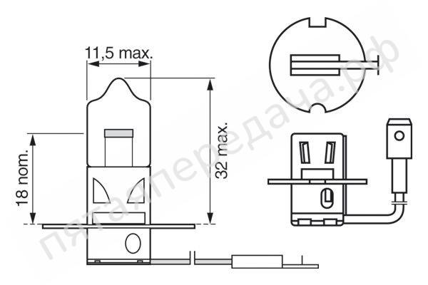 Лампа галоген Xenon Blue H3 12В 55Вт - 1987302035