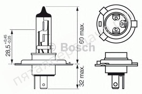 Лампа галоген Longlife Daytime H4 12В 60/55Вт - 1987302048