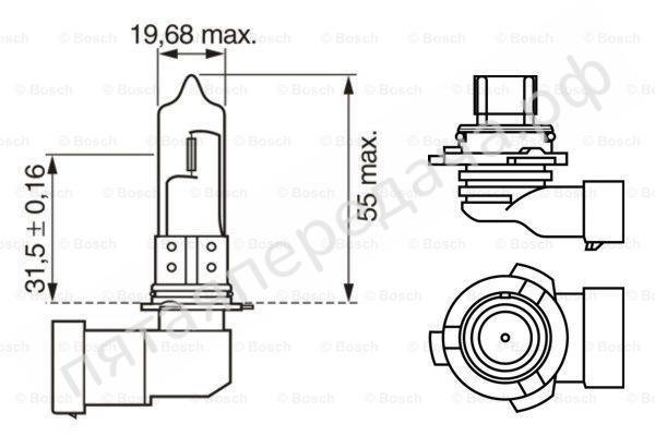 Лампа галоген Pure Light HB4 12В 51Вт - 1987302153