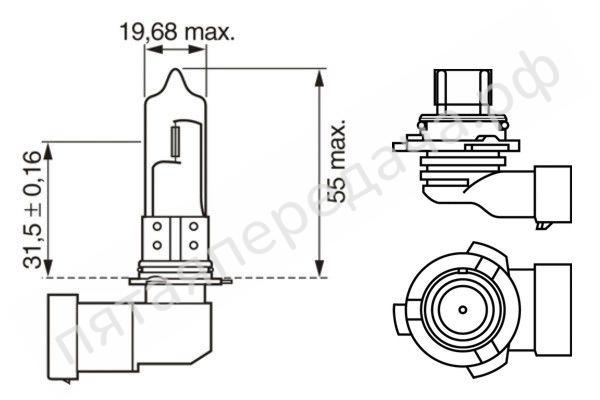 Лампа галоген Pure Light HB4 12В 51Вт - 1987302153