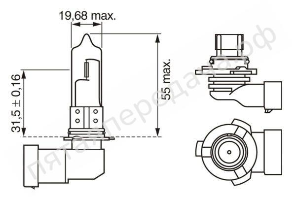 Лампа галоген Xenon Blue HB3 12В 60Вт - 1987302154