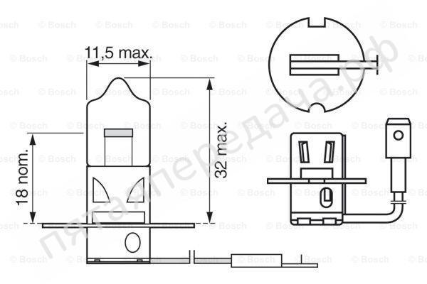 Лампа галоген Trucklight H3 24В 70Вт - 1987302431