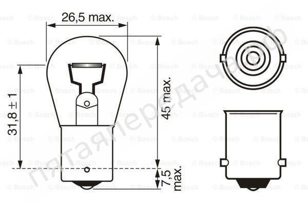 Лампа накаливания Trucklight P21W 24В 21Вт - 1987302501