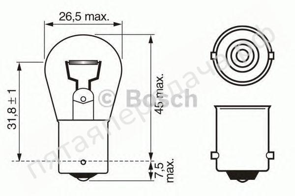 Лампа накаливания Trucklight Heavy Duty P21W 24В 21Вт - 1987302503
