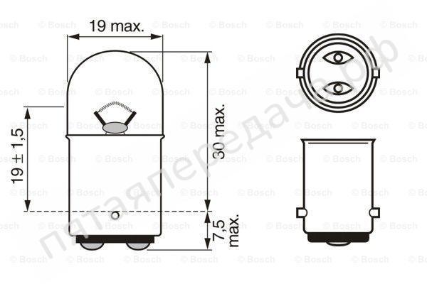 Лампа накаливания Trucklight R5W 24В 5Вт - 1987302527