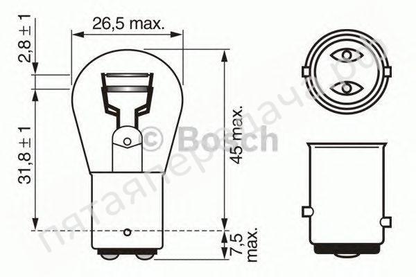 Лампа накаливания Pure Light P21/5W 6В 21/5Вт - 1987302609