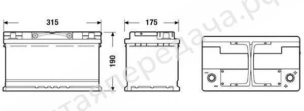 Батарея аккумуляторная, 12В 80А/ч - DK800