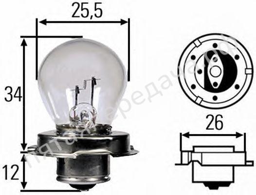 Лампа накаливания, S3 12В 15Вт - 8GA008899121