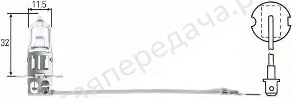 Лампа галоген H3 12В 55Вт - 8GH002090136