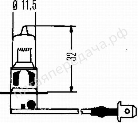 Лампа галоген H3 12В 55Вт - 8GH002090481