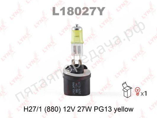 Лампа накаливания, H27W/1 12В 27Вт - L18027Y