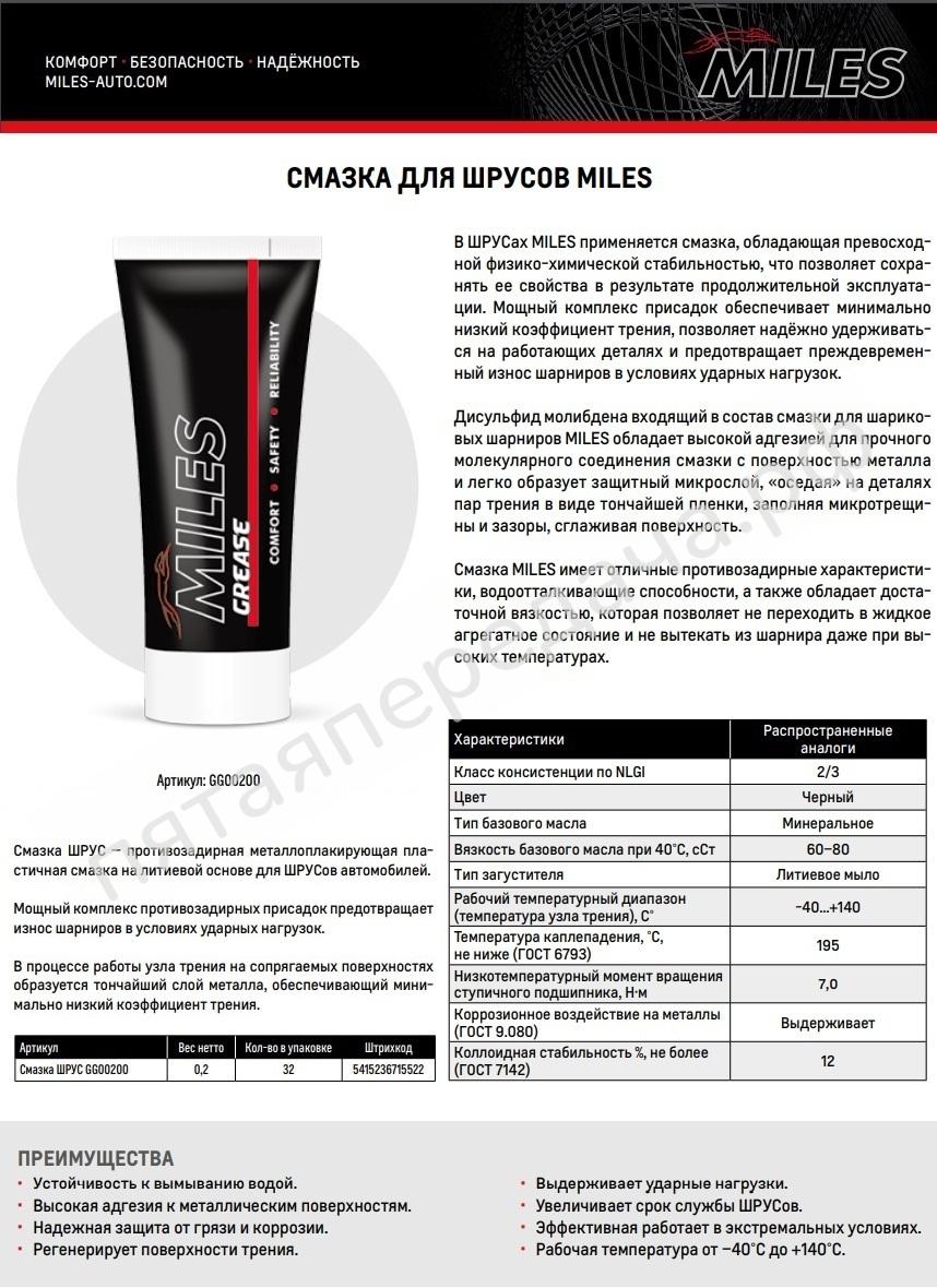 СМАЗКА ШРУС  - GG00200