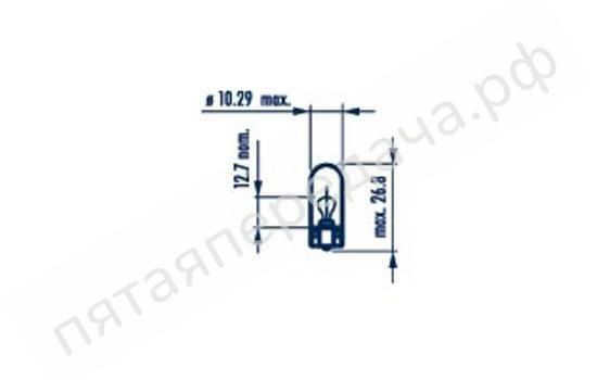 Лампа накаливания Indicator lamps with wedge base W5W 12В 5Вт - 17177