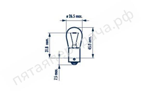 Лампа накаливания Stop lamps PY21W 12В 21Вт - 17638