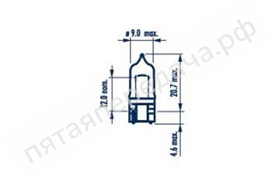 Лампа галоген Halogen miniature lamps W10W 12В 10Вт - 70761