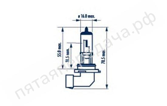 Лампа накаливания, HB4 12В 51Вт - 98656