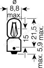 Лампа накаливания, TRUCKSTAR PRO T4W 24В 4Вт, 1шт - 3930TSP