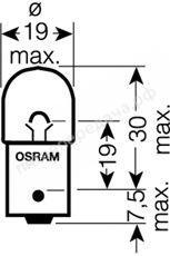 Лампа накаливания, Original Line R10W 12В 10Вт, 2шт - 500802B