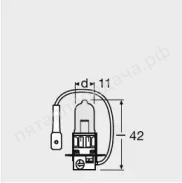 Лампа накаливания, COOL BLUE INTENSE H3 12В 55Вт, 1шт - 64151CBI