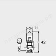 Лампа накаливания, NIGHT BREAKER UNLIMITED H3 12В 55Вт, 1шт - 64151NBU