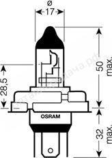 Лампа накаливания, ORIGINAL LINE R2 12В 45/40Вт, 1шт - 6418301B
