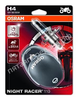 Лампа накаливания, NIGHT RACER 110 H4 12В 60/55Вт, 2шт - 64193NR102B