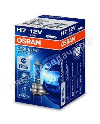 Лампа накаливания, COOL BLUE INTENSE H7 12В 55Вт, 1шт - 64210CBI