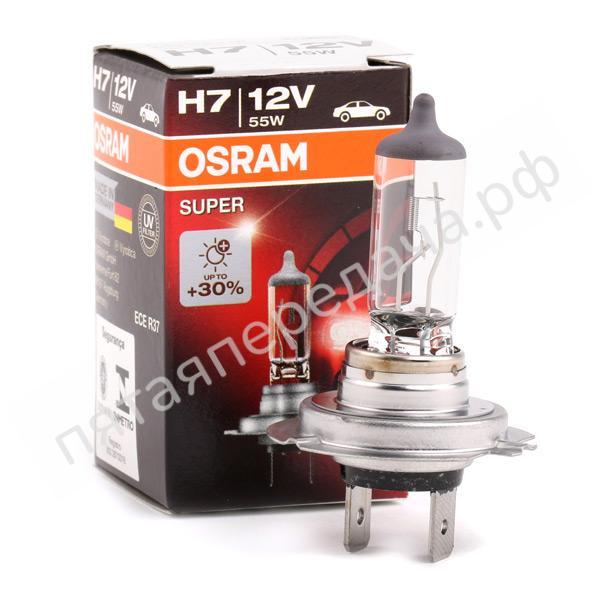 Лампа накаливания, SUPER H7 12В 55Вт, 1шт - 64210SUP