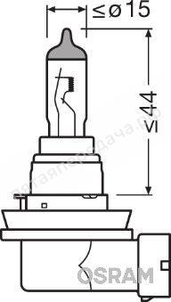 Лампа галоген H16 12В 19Вт, 2шт - 64219CBIHCB