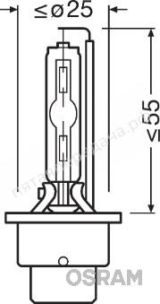 Лампа газоразрядная XENARC CLASSIC D2S 85В 35Вт, 1шт - 66240CLC