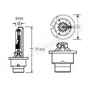 Лампа газоразрядная D2R 85В 35Вт - 66250CB