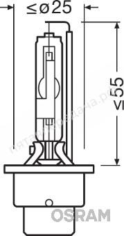 Лампа газоразрядная XENARC COOL BLUE INTENSE D2R 85В 35Вт, 1шт - 66250CBI