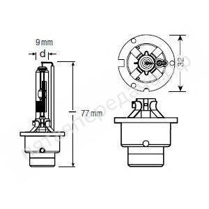 Лампа газоразрядная XENARC D4R 85В 35Вт, 1шт - 66450