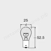 Лампа накаливания, TRUCKSTAR PRO PY21W 24В 21Вт, 1шт - 7510TSP