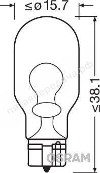 Лампа накаливания, Original Line W16W 12В 16Вт, 2шт - 92102B