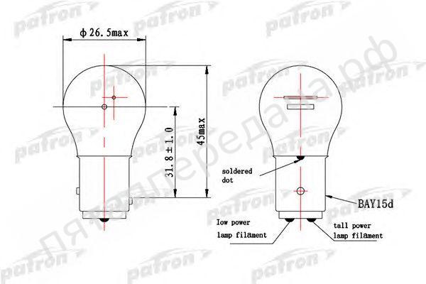Лампа накаливания, P21/5W 24В 21/5Вт - PLP215W