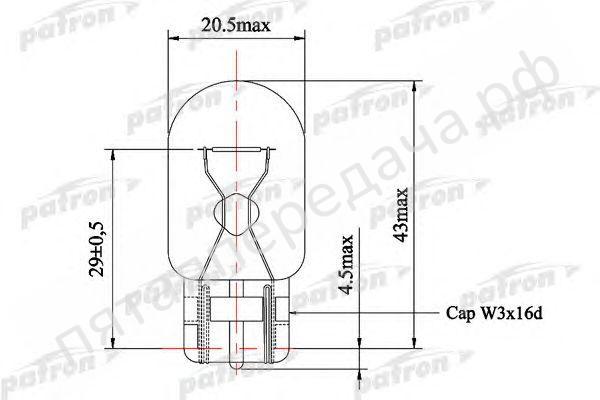 Лампа накаливания, W21W 12В 21Вт - PLW21W