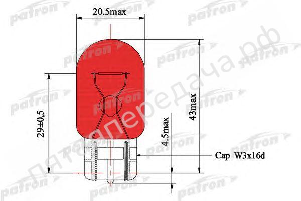 Лампа накаливания, WY21W 12В 21Вт - PLWY21W