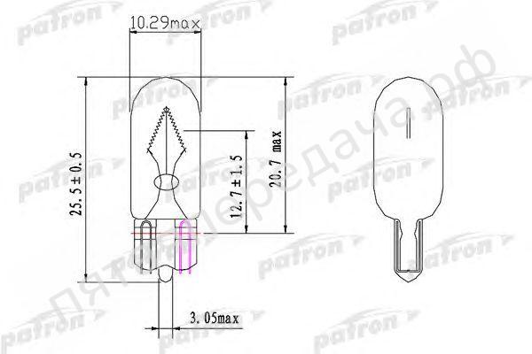 Лампа накаливания, WY5W 12В 5Вт - PLWY5W