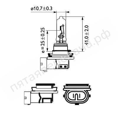 Лампа галоген H9 12В 65Вт - 12361C1