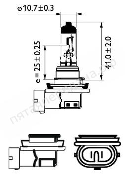 Лампа галоген LongerLife EcoVision H11 12В 55Вт - 12362LLECOC1