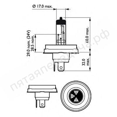 Лампа галоген Visio R2 12В 45/40Вт - 12475B1