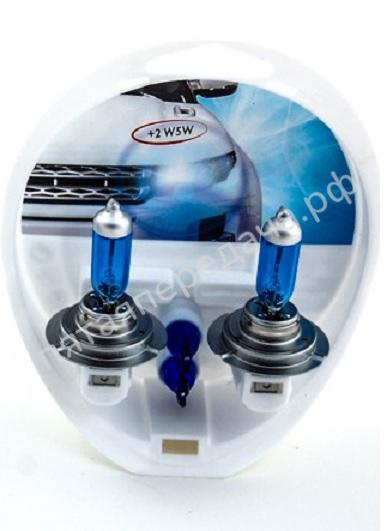 Набор ламп накаливания в пластиковой коробке H7 Philips Crystal Vision 2шт + W5W 12V-55W - 12972CVSM