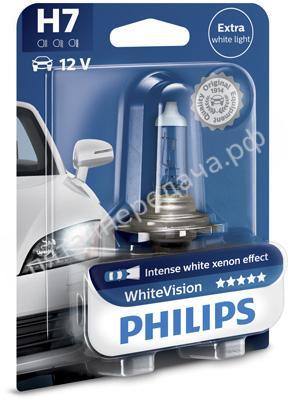 Лампа накаливания, в блистере Н7 WhiteVision 4300К, 1шт - 12972WHVB1