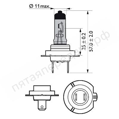 Комплект ламп накаливания WhiteVision, 2 шт - 12972WHVSM
