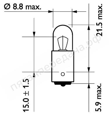 Лампа накаливания, T4W 24В 4Вт - 13929MDCP