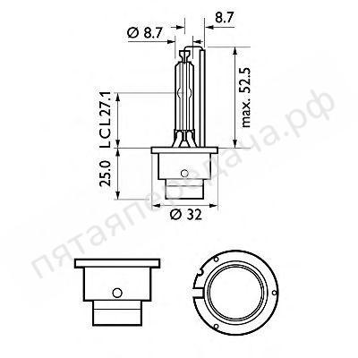 Лампа газоразрядная D2S 85В 35Вт - 85122XVC1
