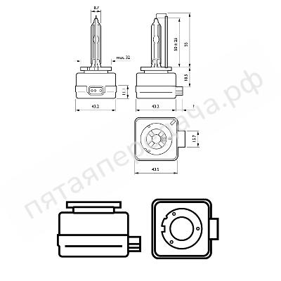 Лампа газоразрядная D1S 85В 35Вт - 85415VIC1